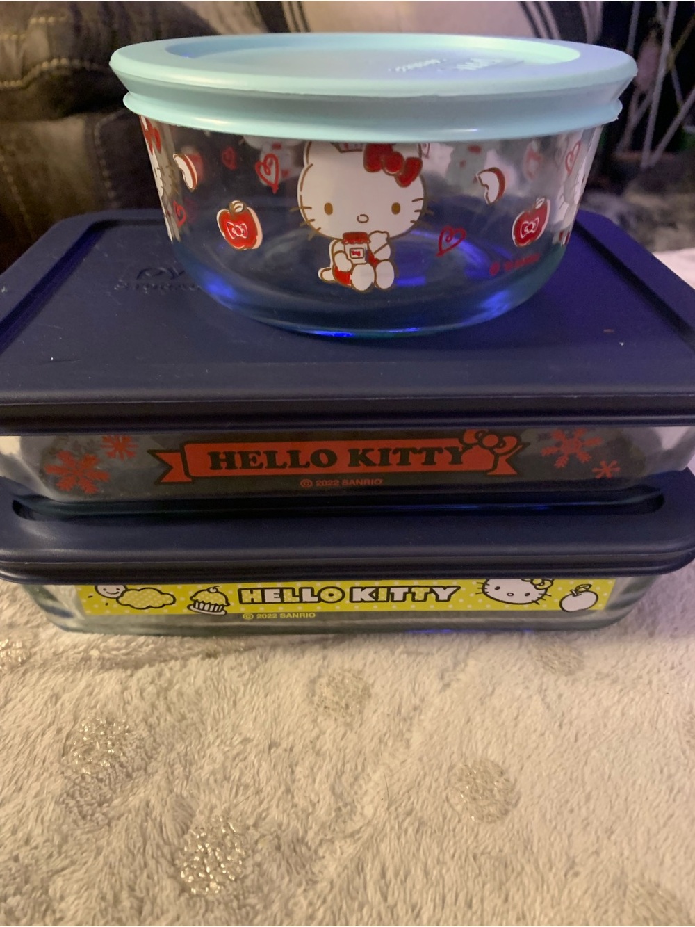 Hello Kitty Pyrex 3pc Set